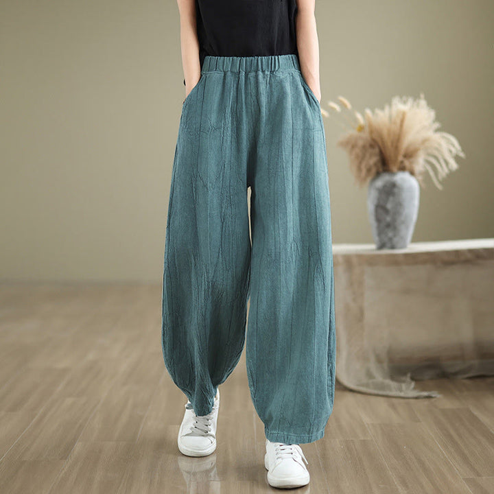 Buddha Stonesカジュアル 無地 レディース ハーレムパンツ ポケット付き - カデットブルー - US8-10，UK/AU12-14，EU40-42 (2XL) - image 13
