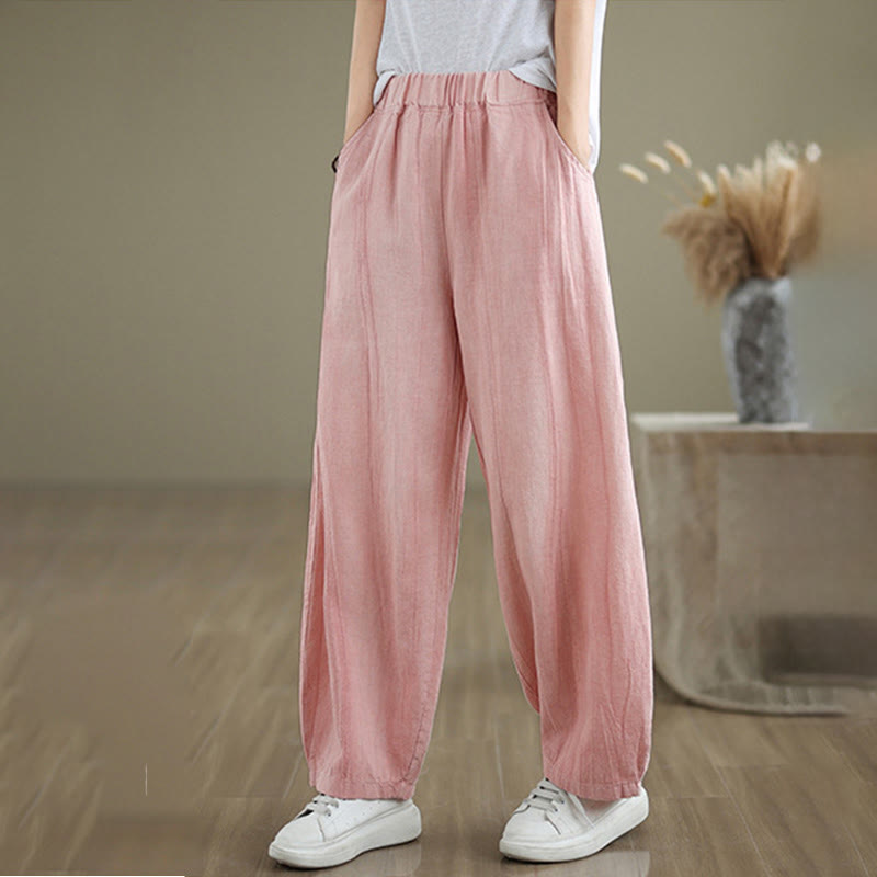 Buddha Stonesカジュアル 無地 レディース ハーレムパンツ ポケット付き - ピンク - US8-10，UK/AU12-14，EU40-42 (2XL) - image 19