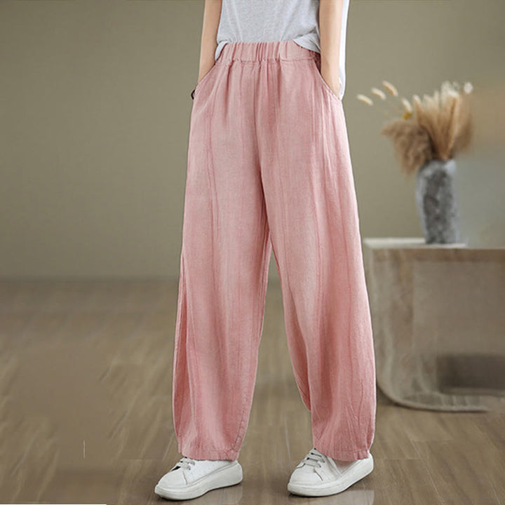 Buddha Stonesカジュアル 無地 レディース ハーレムパンツ ポケット付き - ピンク - US8-10，UK/AU12-14，EU40-42 (2XL) - image 19