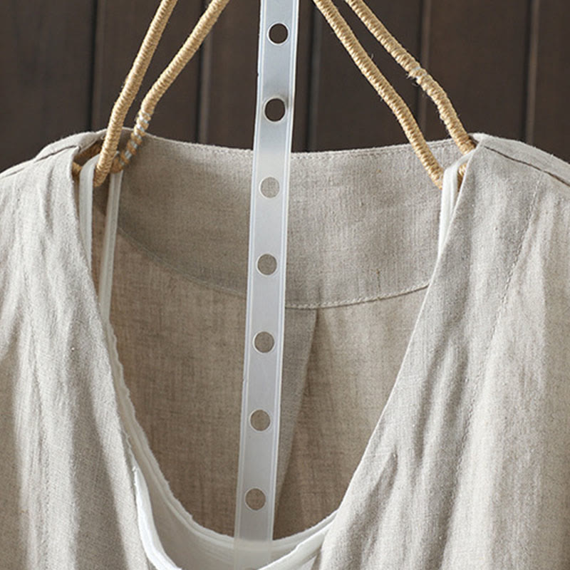 Buddha Stonesピュアカラー Vネック レディース コットンジャケット ポケット付き - image 1