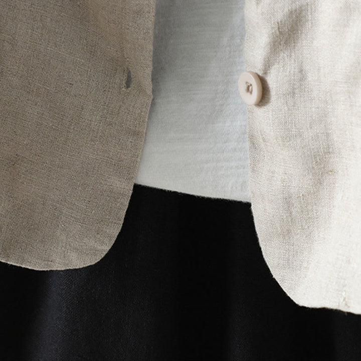 Buddha Stonesピュアカラー Vネック レディース コットンジャケット ポケット付き - image 3