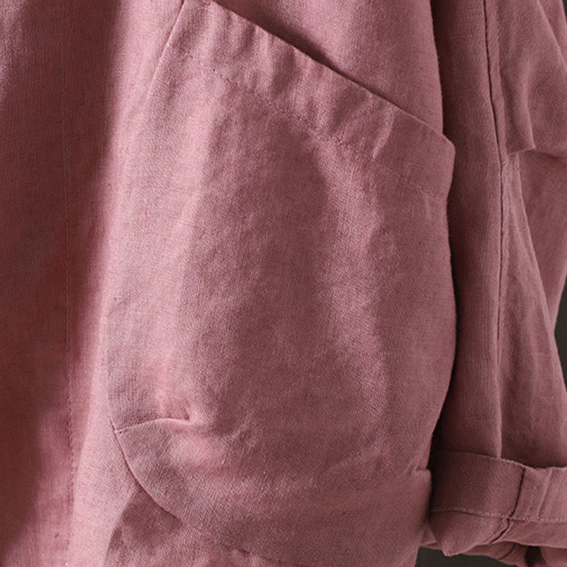 Buddha Stonesピュアカラー Vネック レディース コットンジャケット ポケット付き - image 11