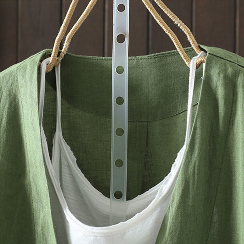 Buddha Stonesピュアカラー Vネック レディース コットンジャケット ポケット付き - image 18