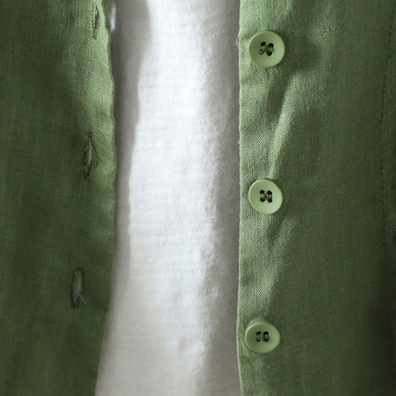 Buddha Stonesピュアカラー Vネック レディース コットンジャケット ポケット付き - image 19