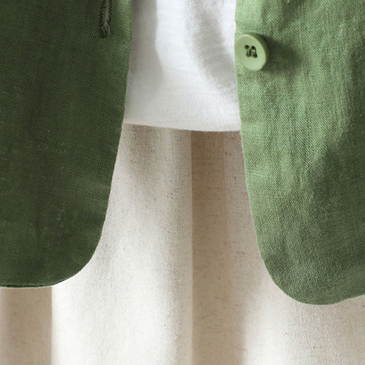 Buddha Stonesピュアカラー Vネック レディース コットンジャケット ポケット付き - image 21