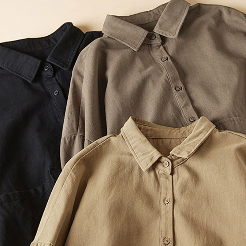 Buddha Stones秋 不規則なデザイン 長袖 レディース コットンリネン ラペルジャケット ポケット付き - image 20