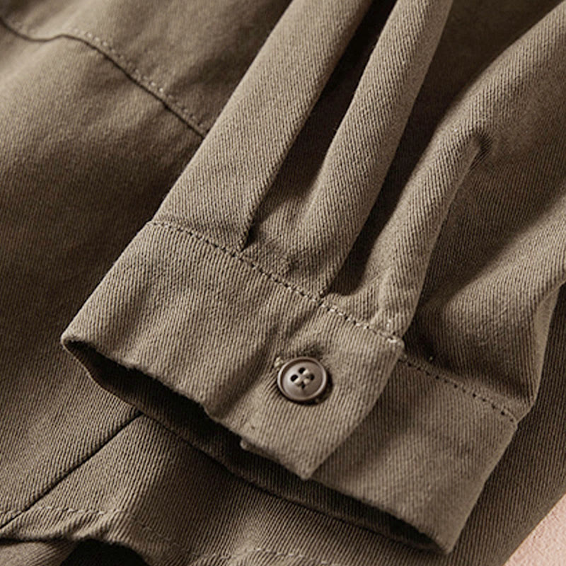 Buddha Stones秋 不規則なデザイン 長袖 レディース コットンリネン ラペルジャケット ポケット付き - image 19