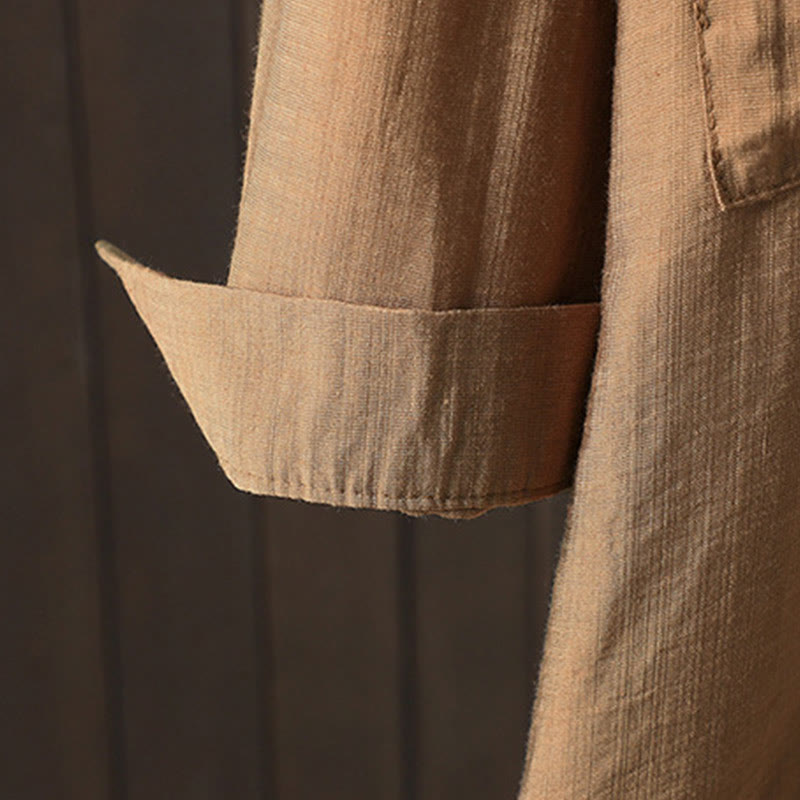 Buddha Stonesプレーンボタン レディース コットンコート ポケット付き - image 5