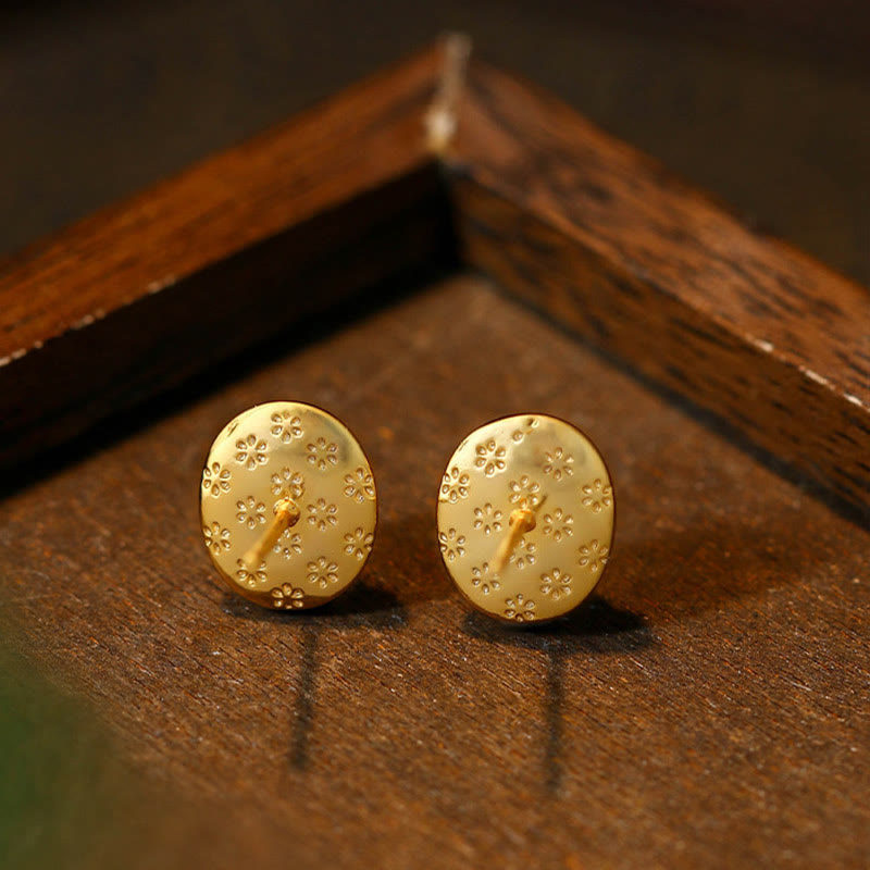 Buddha Stones925スターリングシルバー ゴールデングリーンカルセドニー ストレングスイヤリング  - image 2