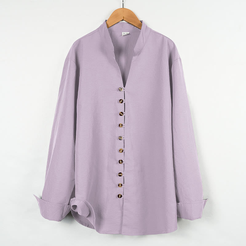 Buddha Stones無地ボタン秋長袖メンズシャツ - アザミ - US/UK/AU46、 EU56 (3XL) - image 25