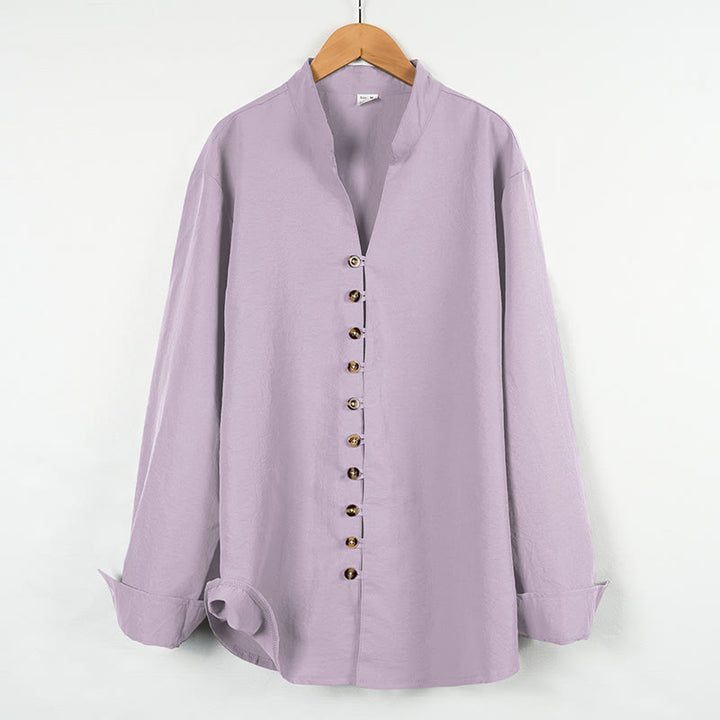 Buddha Stones無地ボタン秋長袖メンズシャツ - アザミ - US/UK/AU46、 EU56 (3XL) - image 25