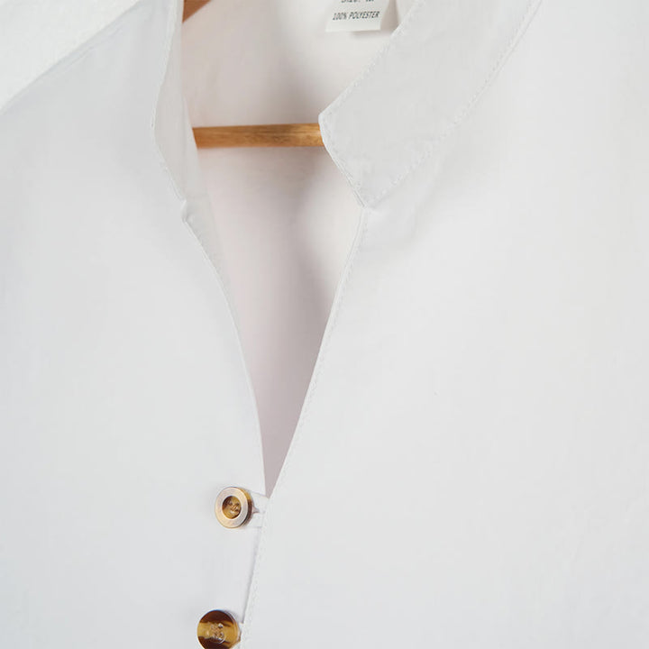 Buddha Stones無地ボタン秋長袖メンズシャツ - image 7