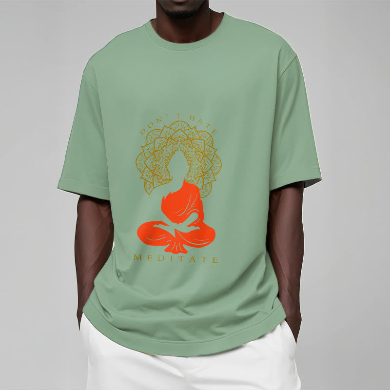 Buddha Stonesカジュアル 瞑想 仏陀 曼荼羅柄 コットンTシャツ - image 16