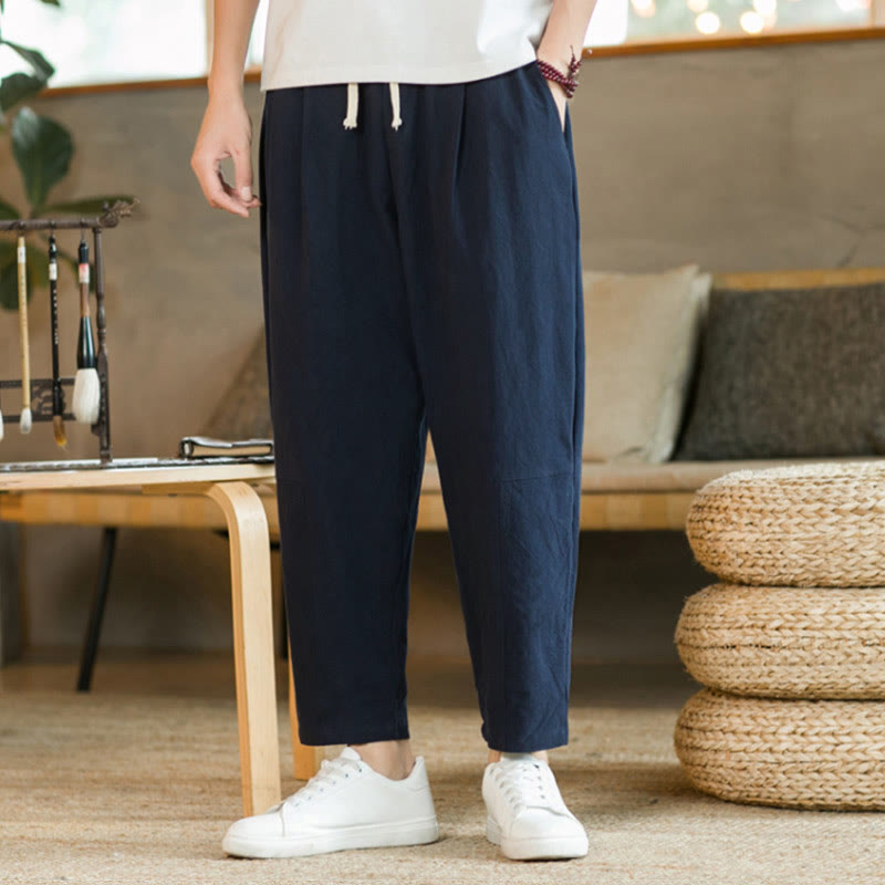 Buddha Stonesポケット付きメンズ サマーコットンパンツ - image 14