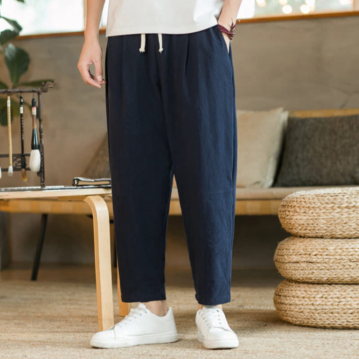 Buddha Stonesポケット付きメンズ サマーコットンパンツ - image 14