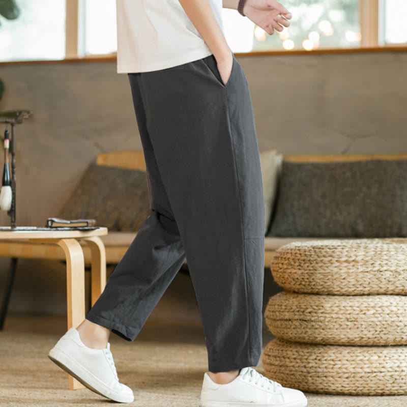 Buddha Stonesポケット付きメンズ サマーコットンパンツ - image 18