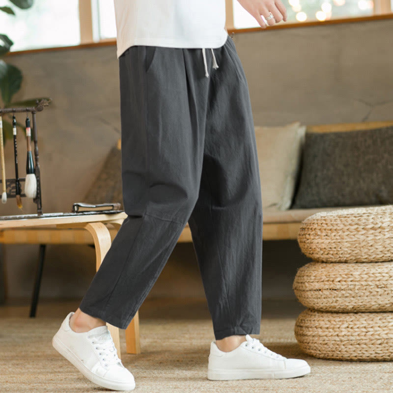 Buddha Stonesポケット付きメンズ サマーコットンパンツ - image 19