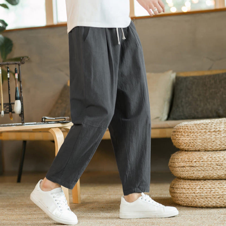 Buddha Stonesポケット付きメンズ サマーコットンパンツ - image 19