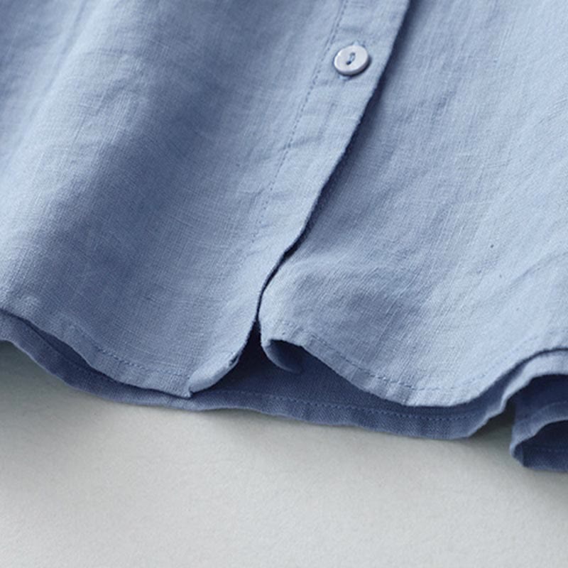 Buddha Stones無地ボタン七分袖シャツ - image 23