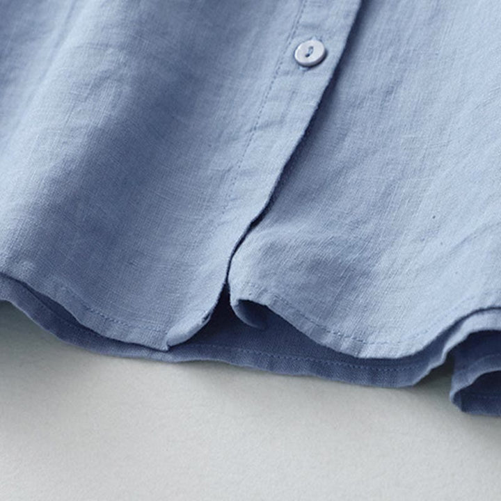 Buddha Stones無地ボタン七分袖シャツ - image 23