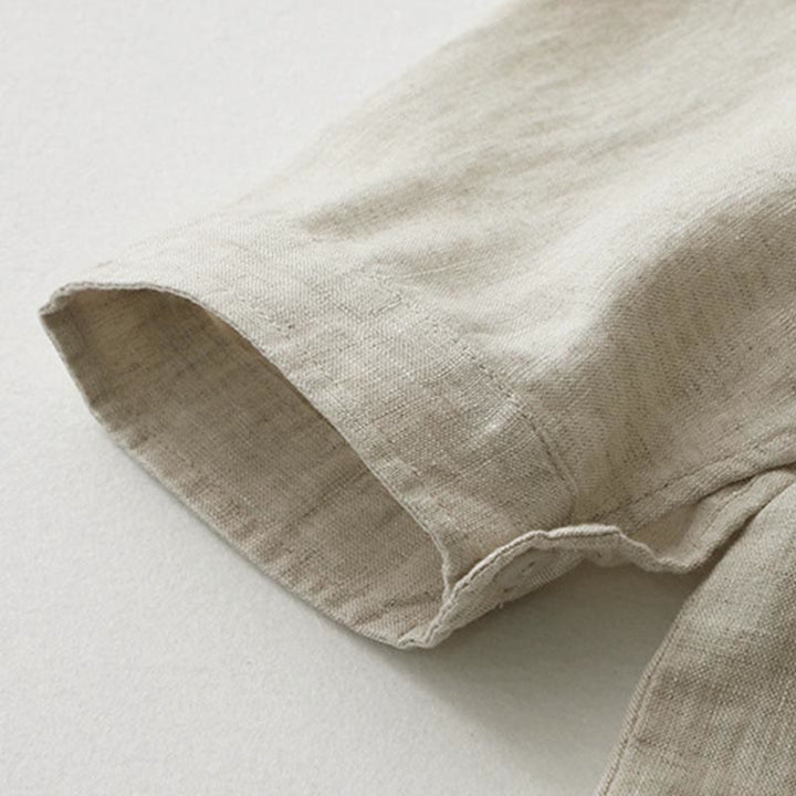 Buddha Stones無地ボタン七分袖シャツ - image 12