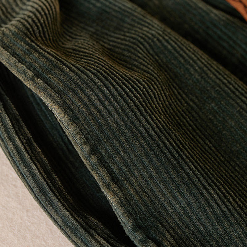 Buddha Stonesカラーコントラスト コーデュロイ コットン レディース サーマル フリース裏地 ハーレムパンツ ポケット付き - image 18