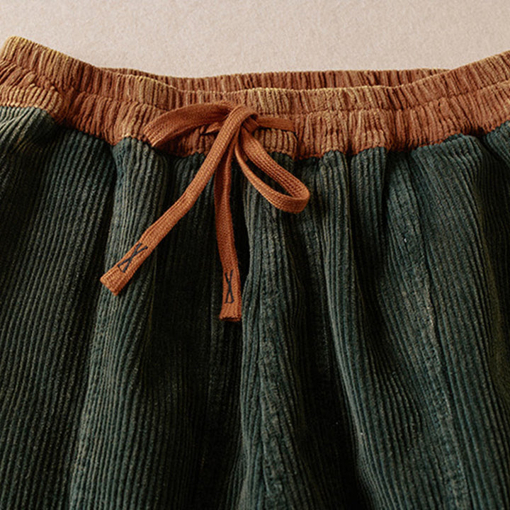 Buddha Stonesカラーコントラスト コーデュロイ コットン レディース サーマル フリース裏地 ハーレムパンツ ポケット付き - image 17