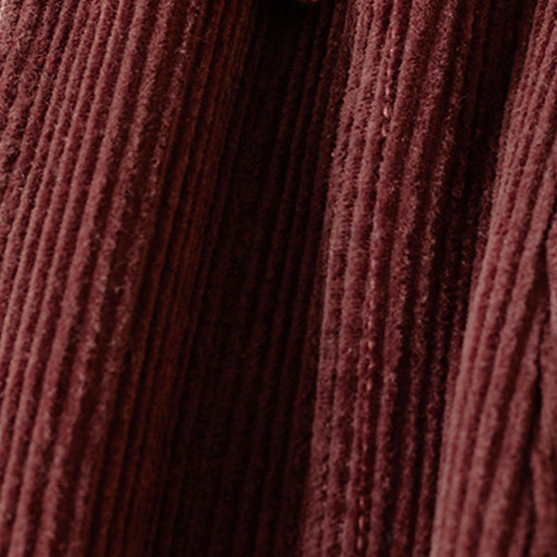 Buddha Stonesカラーコントラスト コーデュロイ コットン レディース サーマル フリース裏地 ハーレムパンツ ポケット付き - image 11