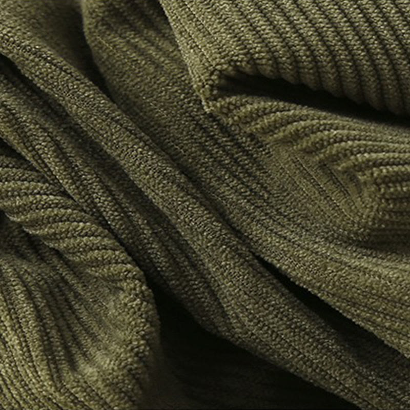 Buddha Stones Commute ヴィンテージプレーン レディース コーデュロイ ポリエステル ハーレムパンツ ポケット付き - image 7