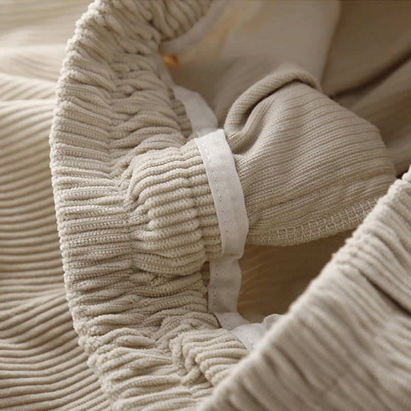 Buddha Stones Commute ヴィンテージプレーン レディース コーデュロイ コットン ハーレムパンツ ポケット付き - image 11