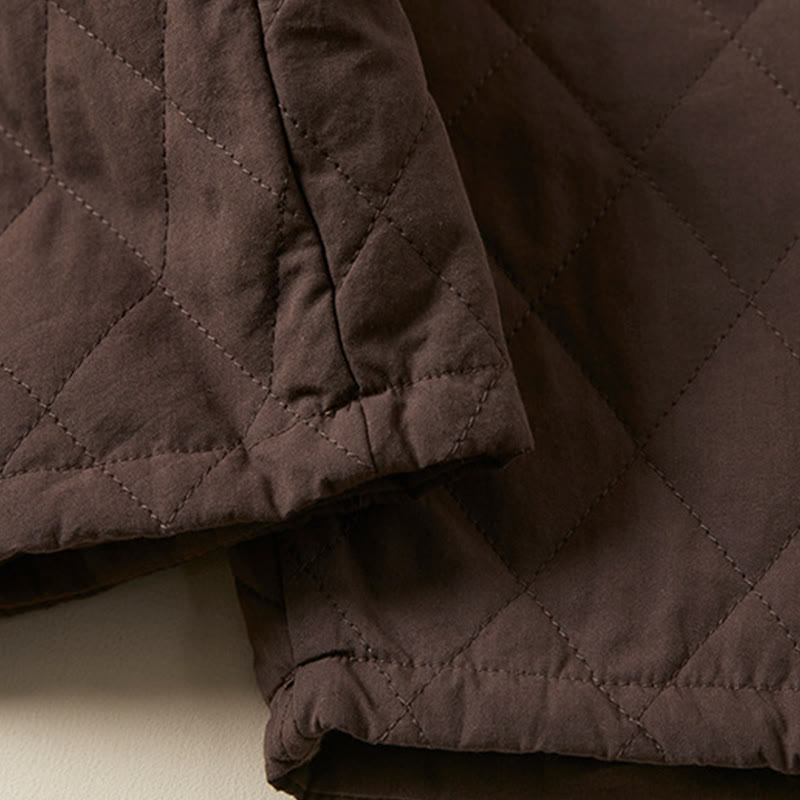 Buddha Stonesダイヤモンドキルティングデザイン サーマル レディース ハーレム コットンパンツ ポケット付き - image 25