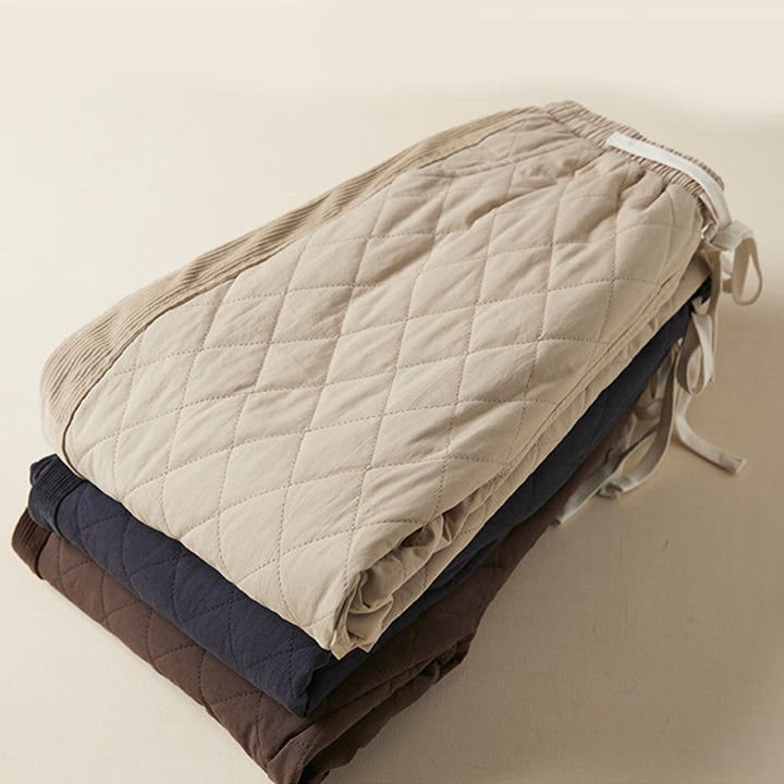 Buddha Stonesダイヤモンドキルティングデザイン サーマル レディース ハーレム コットンパンツ ポケット付き - image 28