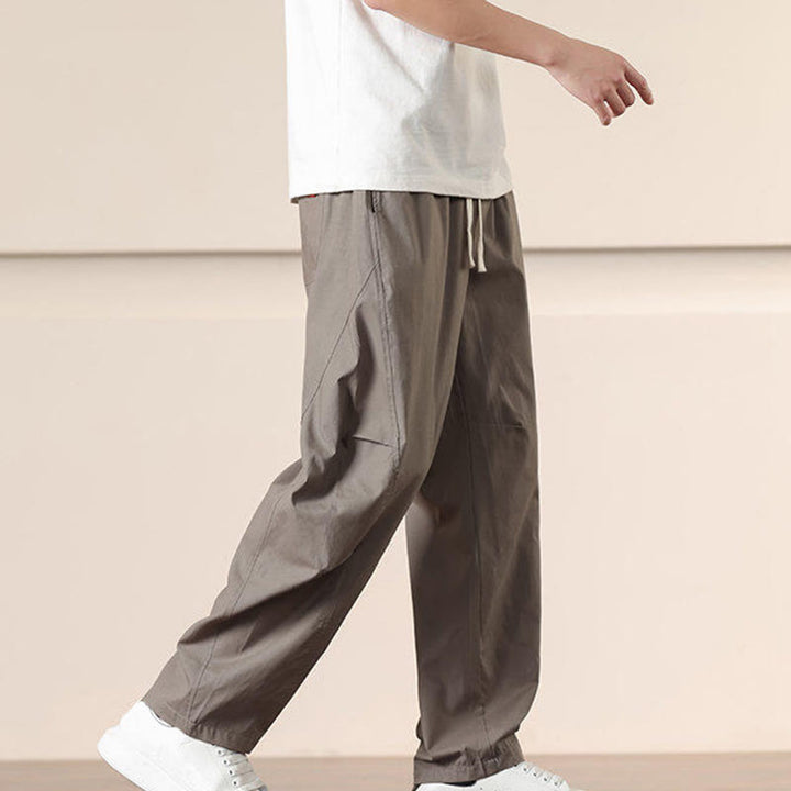 Buddha Stonesカジュアル ヴィンテージ 無地 ドローストリング メンズ カーゴパンツ ポケット付き - image 29