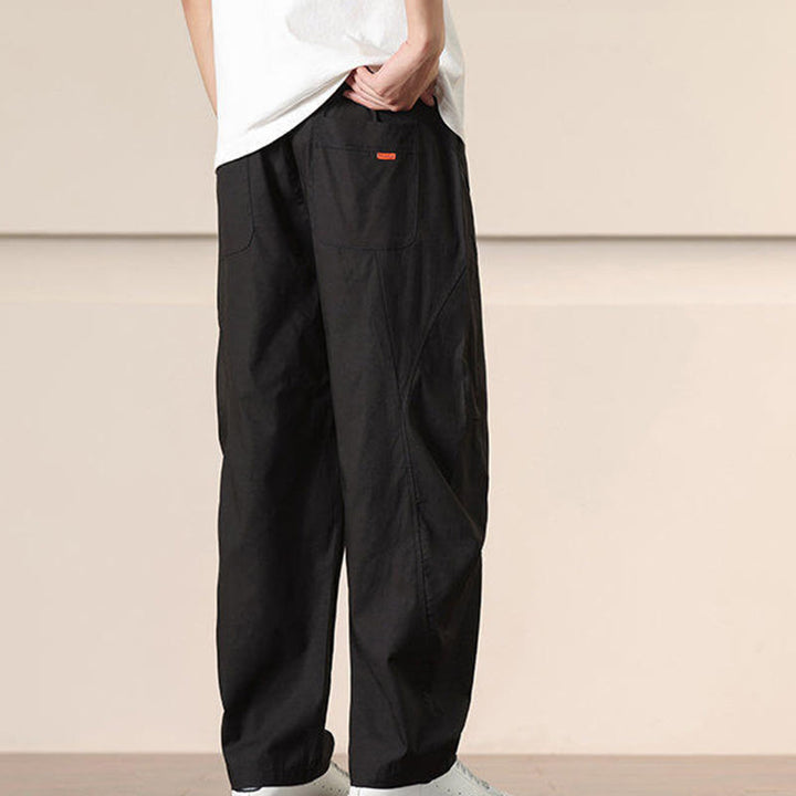 Buddha Stonesカジュアル ヴィンテージ 無地 ドローストリング メンズ カーゴパンツ ポケット付き - image 15