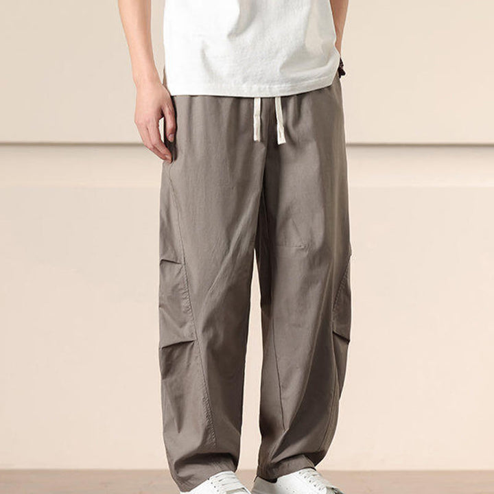 Buddha Stonesカジュアル ヴィンテージ 無地 ドローストリング メンズ カーゴパンツ ポケット付き - image 31