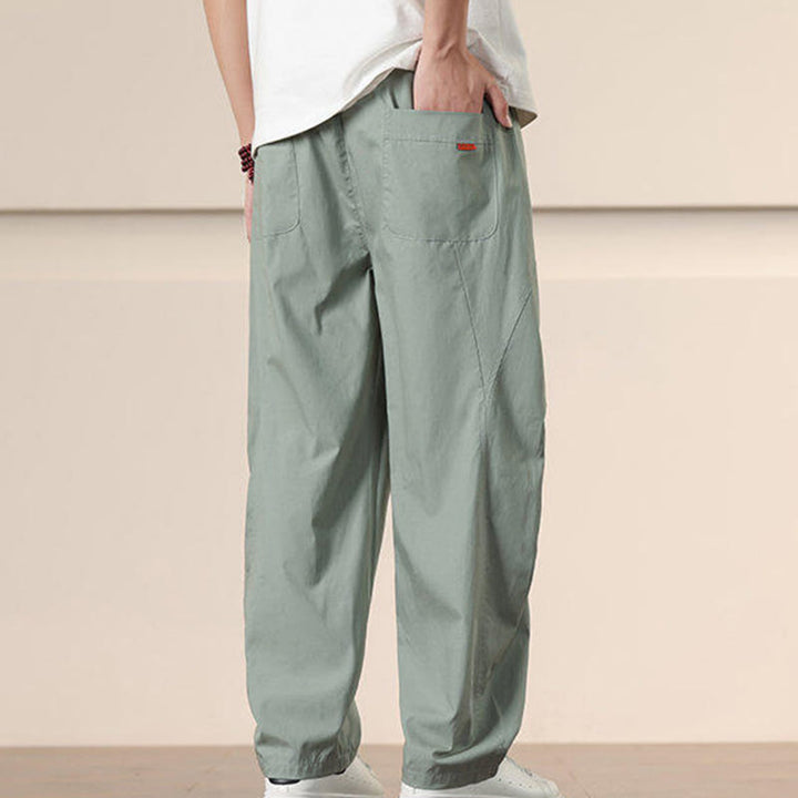 Buddha Stonesカジュアル ヴィンテージ 無地 ドローストリング メンズ カーゴパンツ ポケット付き - image 23