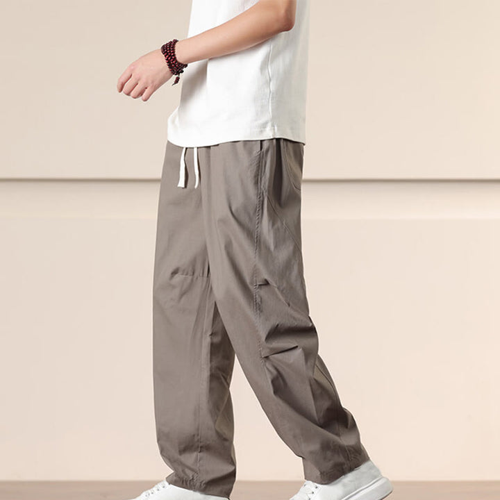 Buddha Stonesカジュアル ヴィンテージ 無地 ドローストリング メンズ カーゴパンツ ポケット付き - タン - US/UK/AU46、 EU56 (5XL) - image 26