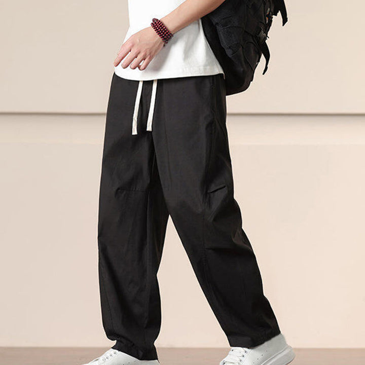 Buddha Stonesカジュアル ヴィンテージ 無地 ドローストリング メンズ カーゴパンツ ポケット付き - image 13