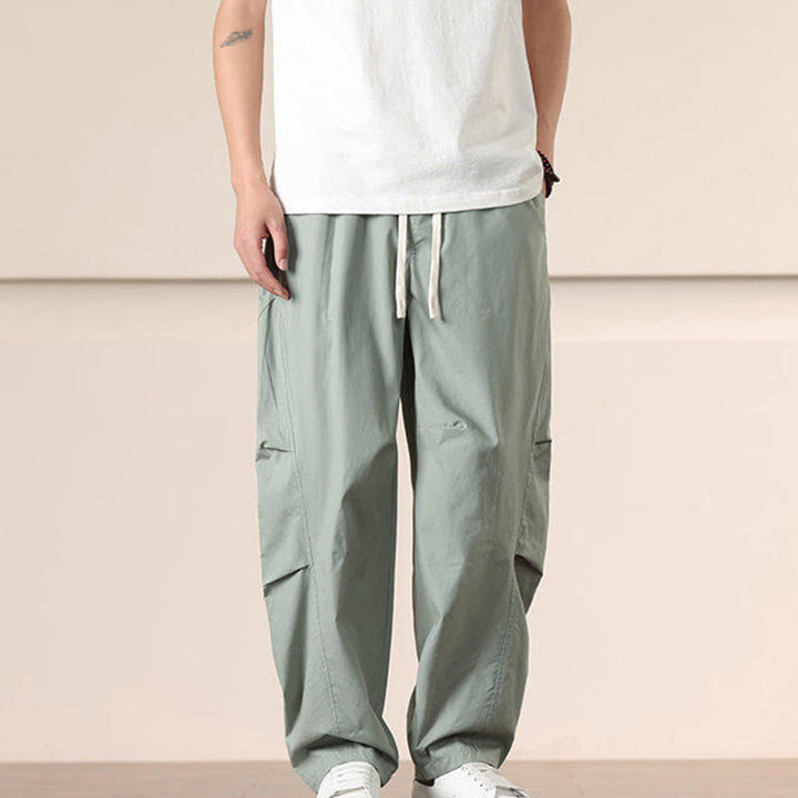 Buddha Stonesカジュアル ヴィンテージ 無地 ドローストリング メンズ カーゴパンツ ポケット付き - image 21