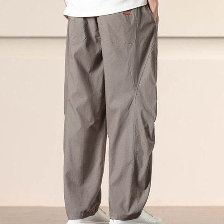 Buddha Stonesカジュアル ヴィンテージ 無地 ドローストリング メンズ カーゴパンツ ポケット付き - image 32