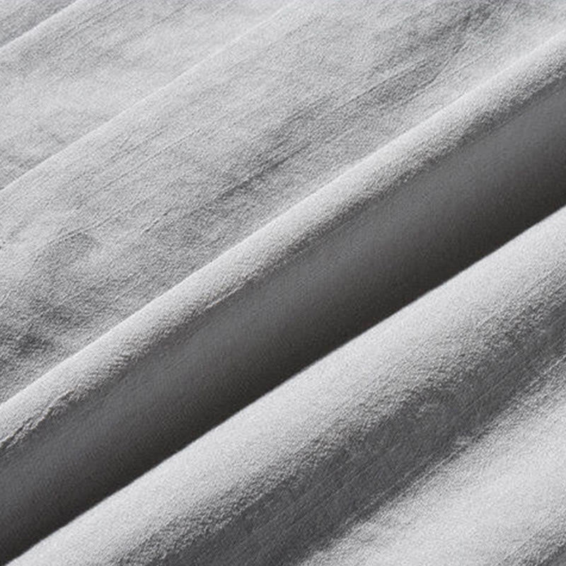 Buddha Stonesカジュアルパッチワーククレーン柄カエルボタンデザインメンズワイドレッグパンツポケット付き - image 26