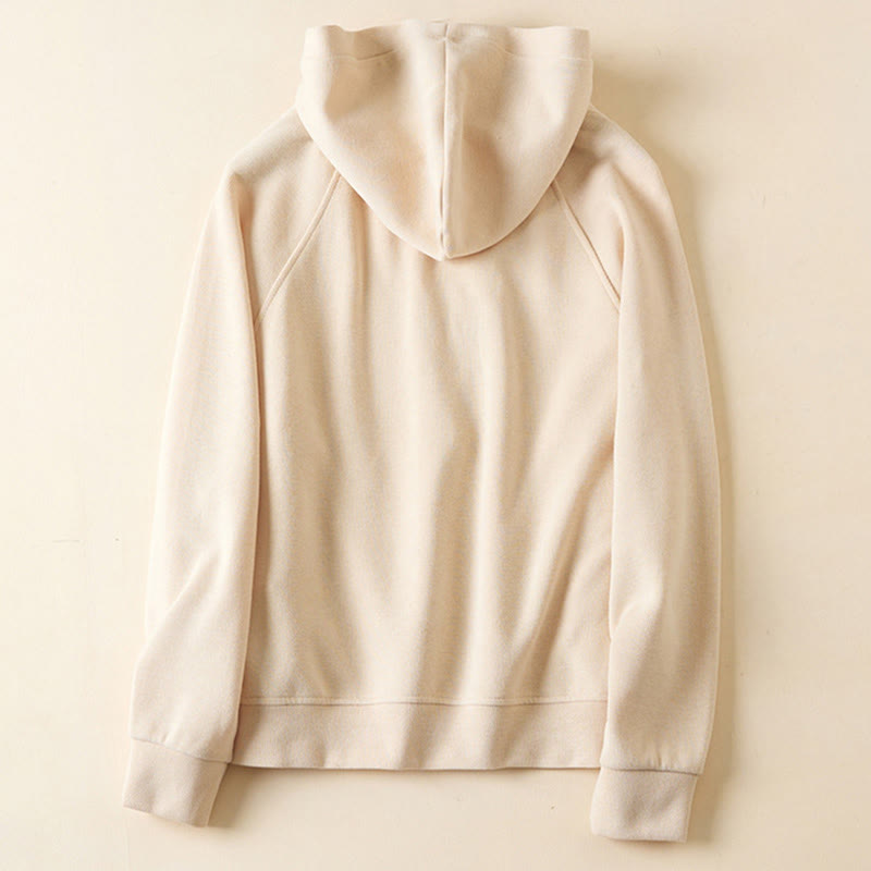 Buddha Stonesのシンプルなボタンが付いた、ポケット付きのレディースフード付きジャケット - image 8