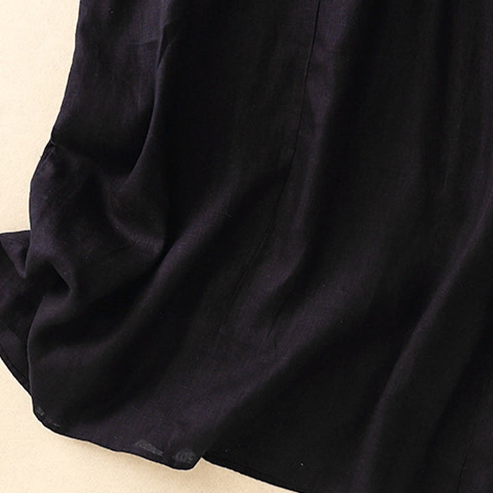 Buddha Stonesサマー デイリーカジュアル ピュアカラー クルーネック シンプルデザイン ノースリーブ ミディドレス - image 15