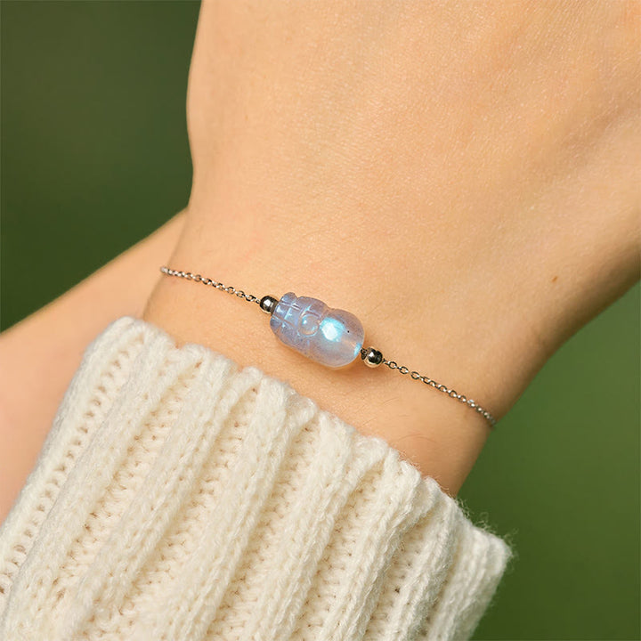 Buddha Stones 925スターリングシルバーPiXiuムーンストーン ヒーリングブレスレット - image 8