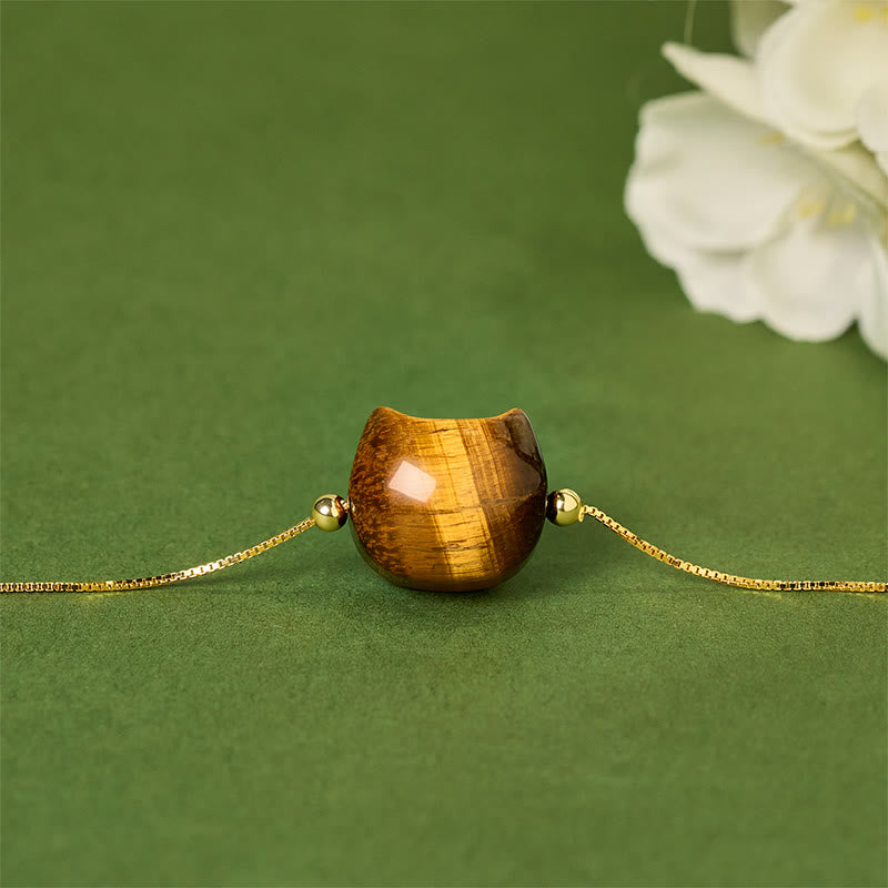 Buddha Stones925スターリングシルバー キャットタイガーアイ守護ブレスレット - image 2