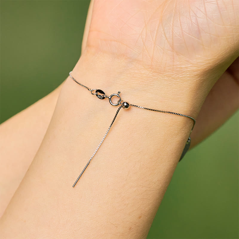 Buddha Stones925スターリングシルバー 猫 天然氷オブシディアン幸運を呼ぶブレスレット - image 10