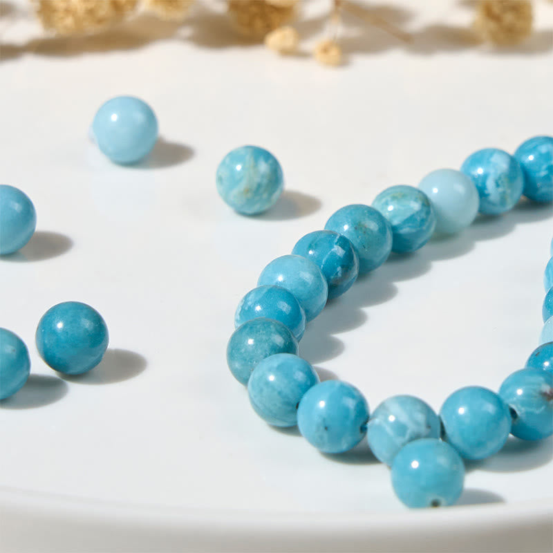 Buddha Stones天然猫ラリマーウィズダムビーズブレスレット - image 5