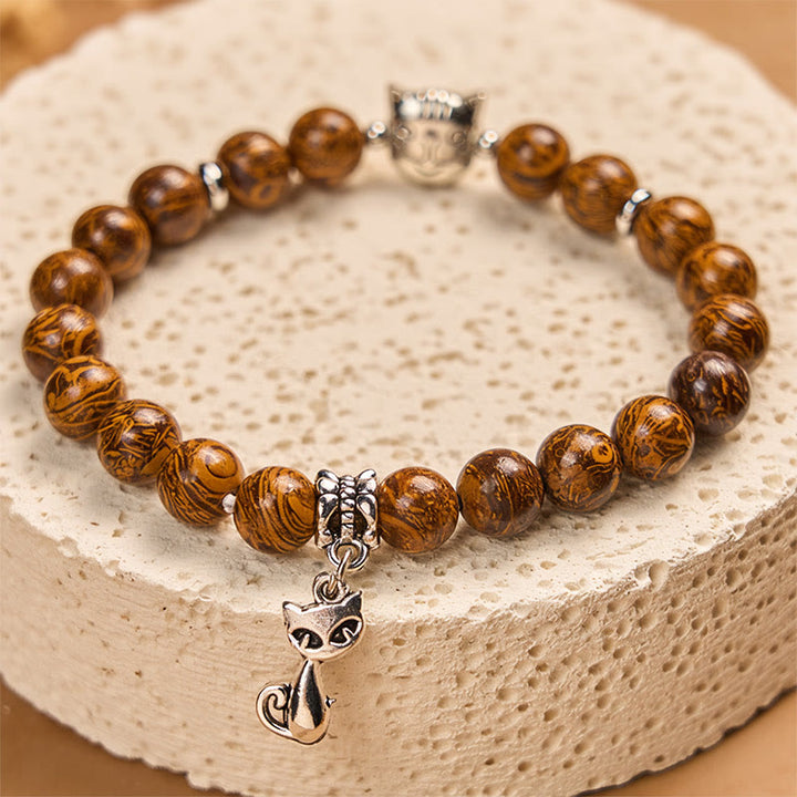 Buddha Stones天然石子猫用ヘッド守護ブレスレット - image 2