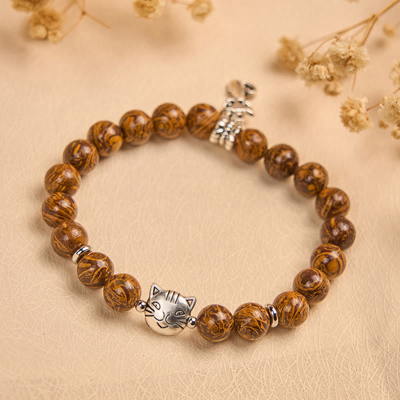 Buddha Stones天然石子猫用ヘッド守護ブレスレット - image 2
