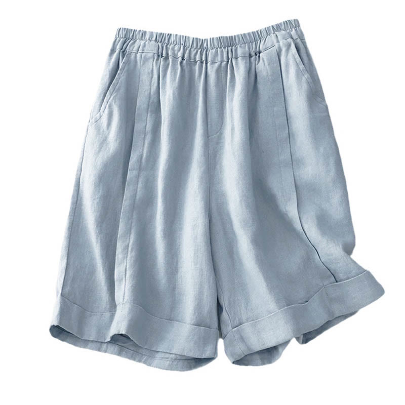 Buddha Stonesカジュアル 無地 レディース コットン ショートパンツ ポケット付き - image 24
